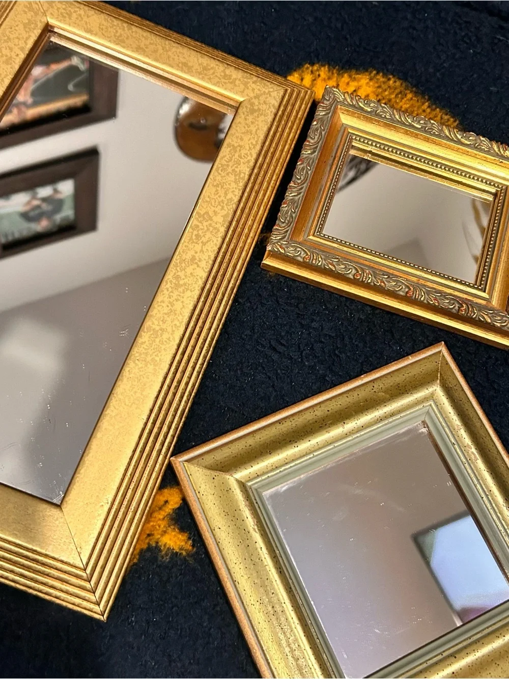 Vintage 90s Celestial Gallery Wall Three Accent Mirrors Whimsigoth Witchy Decor